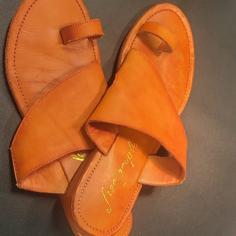 Free People Bold Orange Sandals
